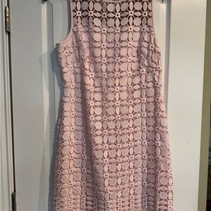 Ralph Lauren Pink Floral Lace Mini Dress